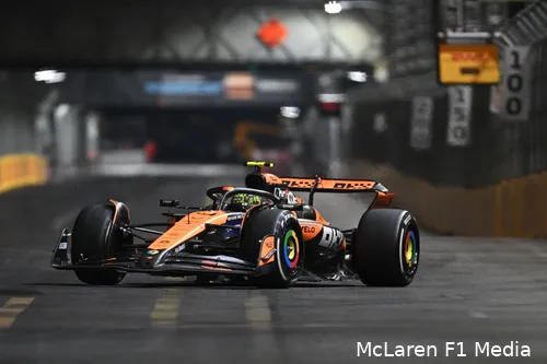 Norris toch weer op wat achterstand tijdens de Grand Prix van Qatar, 2024?