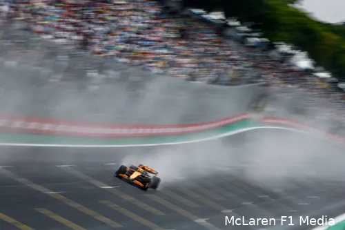 Norris tijdens de race.