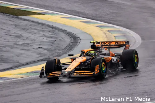 lando norris mclaren 2024 mcl38 regenrace brazilie