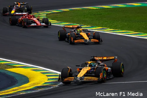 McLaren, Ferrari en Red Bull in een beeld gevangen.&nbsp;