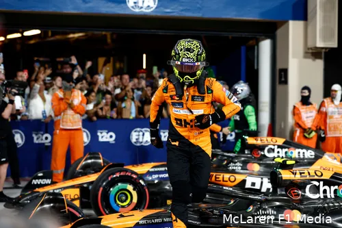 <i>De zege kwam voor Lando Norris geen moment in gevaar.&nbsp;</i>