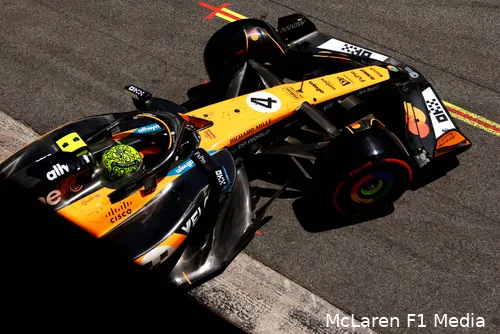 <i>Norris maakte een paar kleine foutjes in de kwalificatie.</i>