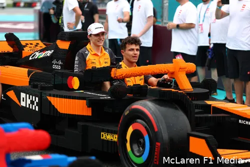 lando norris oscar piastri lego mclaren 2025 miami