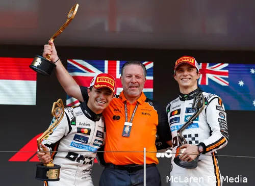 oscar piastri lando norris mclaren 2025 monaco gp zak brown 2