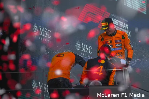 lando norris oscar piastri mclaren gp oostenrijk 2025 zondag podium