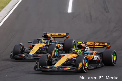 lando-norris-oscar-piastri-zondag-race-mclaren-hongarije