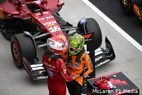 mclaren-lando-norris-charles-leclerc-ferrari-gp-hongarije-zaterdag-2025