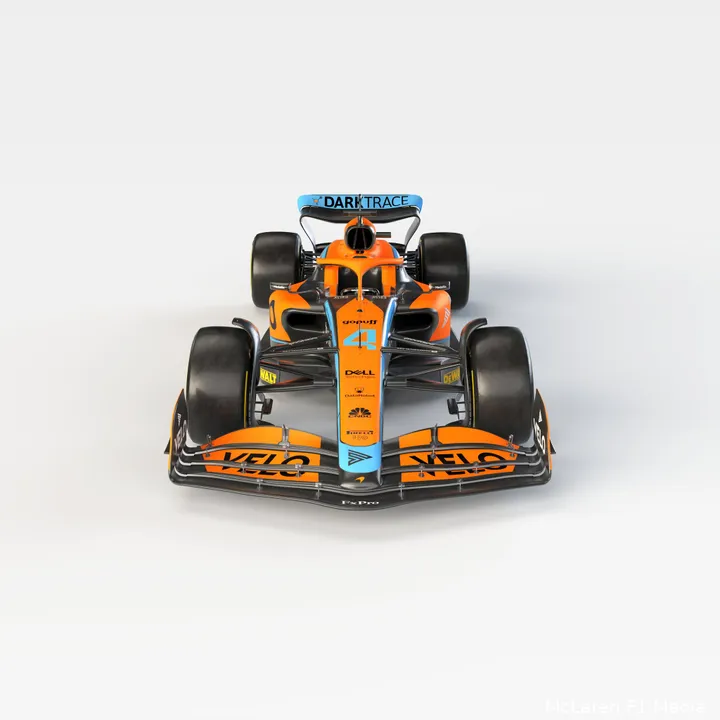 <i>De neus van McLaren lijkt lager te liggen in het midden dan die van Aston Martin. Dit zal resulteren in minder lucht richting de vloer, maar meer lucht richting de bovenkant van de MCL36. (Foto: McLaren F1 Media)</i>