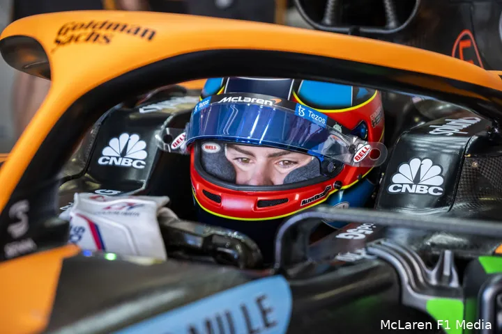 colton herta mcl35m mclaren portimao test 1