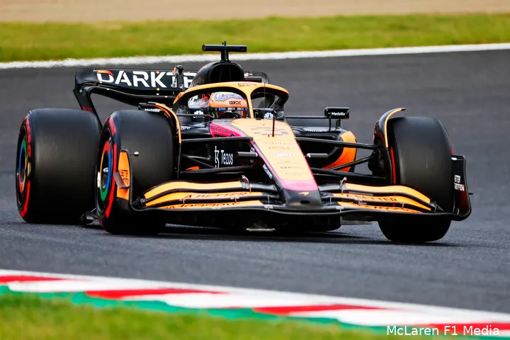 Daniel
Ricciardo tijdens de kwalificatie, Suzuka, GP van Japan 2022 (Foto: McLaren F1
Media)