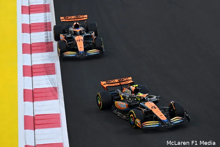 lando norris oscar piastri mclaren abu dhabi zondag 2023
