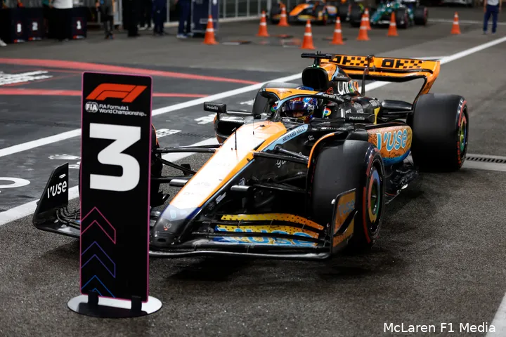 Piastri wist in 2023 enkele podiumplekken binnen te slepen, maar de rust en kalmte maakten vooral indruk op teamgenoot Norris. (Foto: McLaren F1 Media)