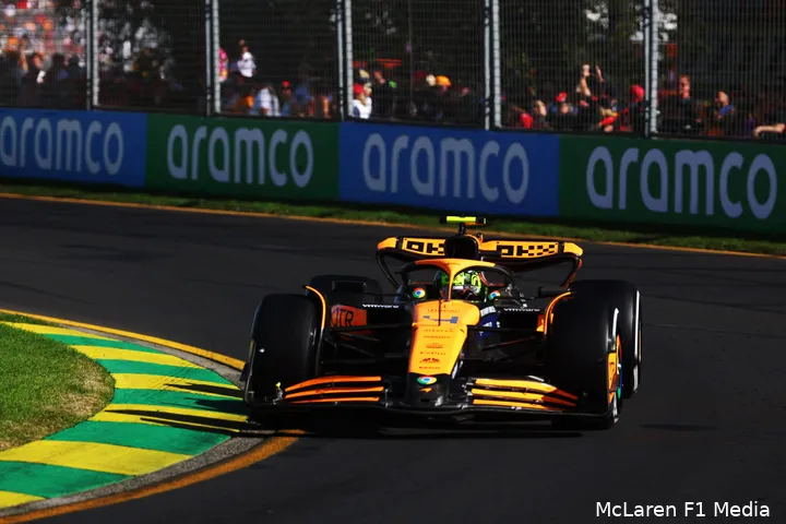 <i>Norris in de zon van Melbourne in 2024.</i>
