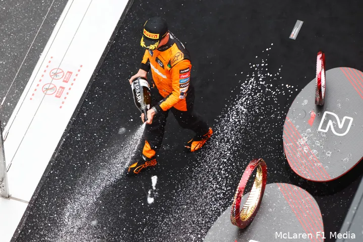 <i>Lando Norris presteerde verrassend goed in China.</i>