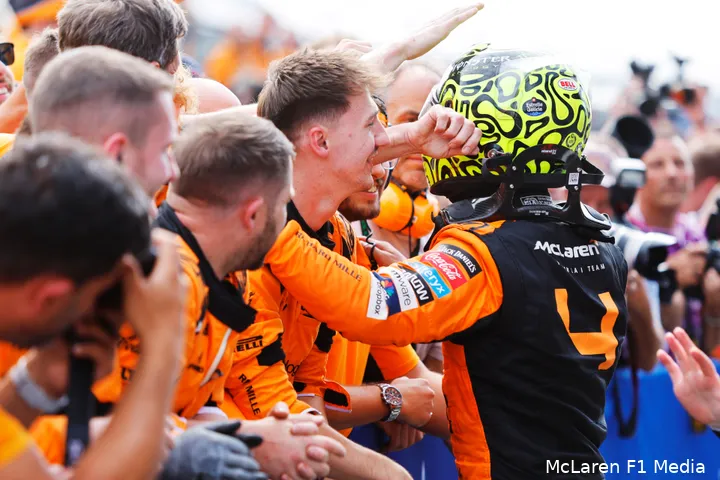 <i>Lando Norris lijkt weer mee te dingen om te prijzen.</i>