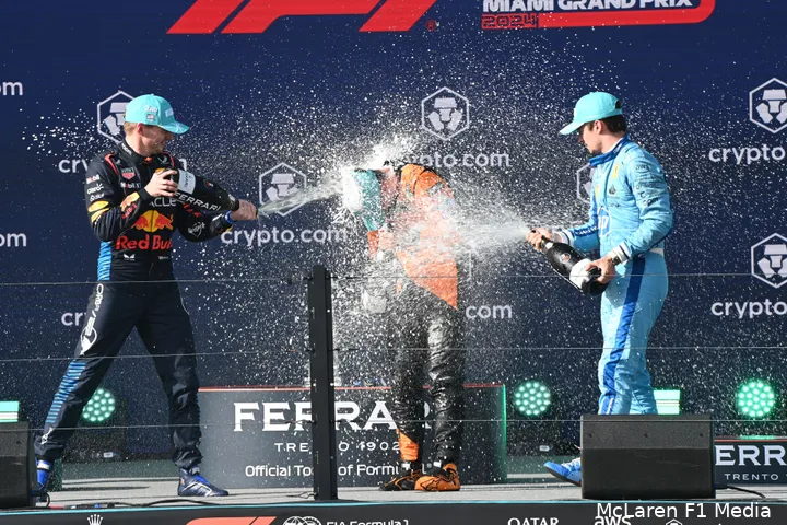 mclaren gp miami 2024 norris verstappen leclerc