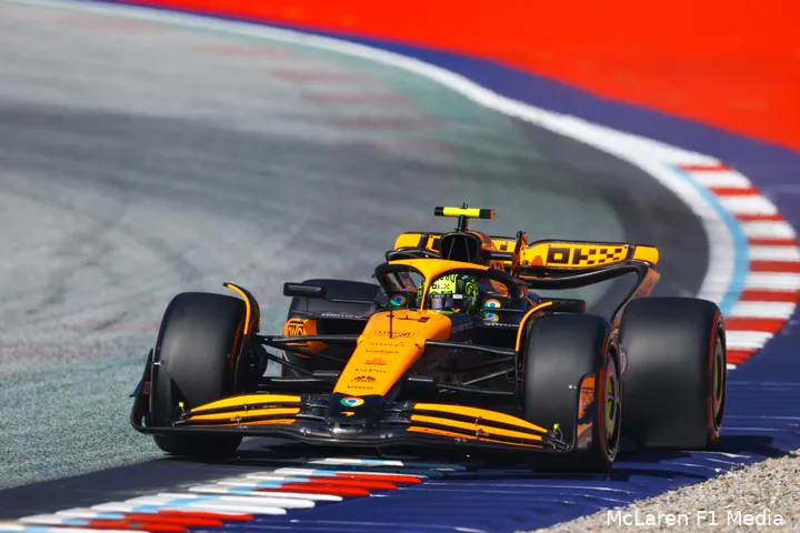 <i>Lando Norris kon Verstappen niet langer bijbenen.</i>