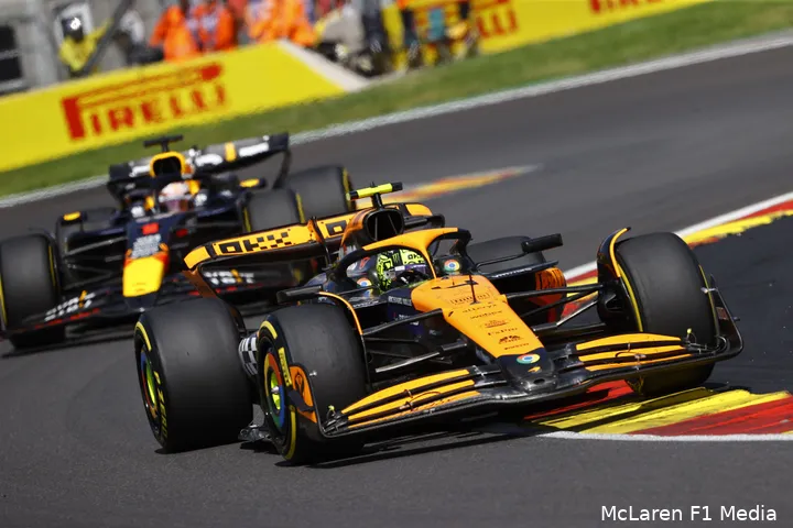 lando norris belgie mclaren 2024 racedag max verstappen