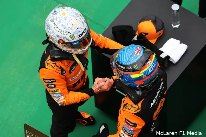 lando norris oscar piastri frontrowlockout kwalificatie hongarije