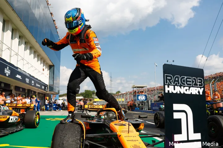 Piastri eindigde al meerdere keren voor Norris. (Foto: McLaren F1 Media)