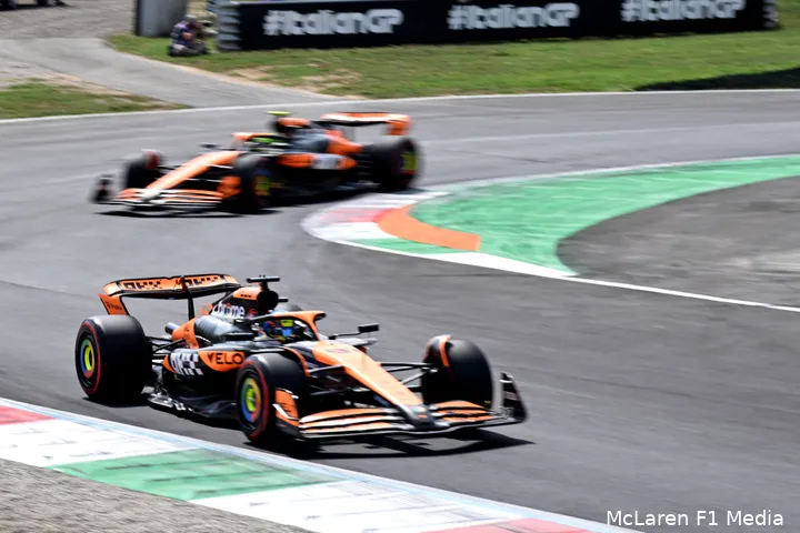 Piastri en Norris in Monza&nbsp;