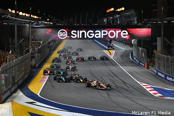 mclaren lando norris max verstappen lewis hamilton george russell singapore gp zondag 2024 3