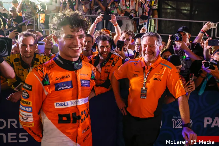 Lando Norris en zijn wagen maken indruk op Rosberg.&nbsp;