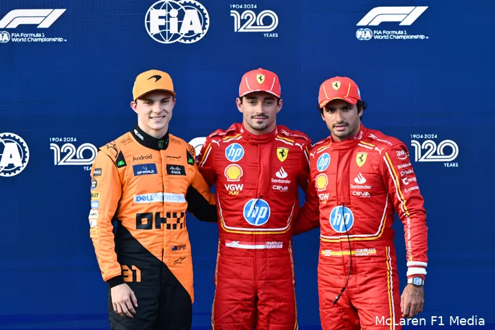 oscar piastri charles leclerc carlos sainz bakoe kwali 1