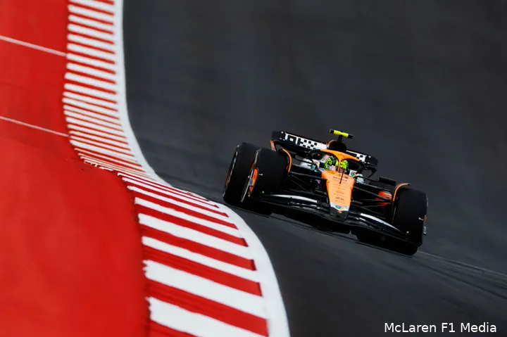 lando norris mclaren vrijdag usa sprintweekend cota mcl38
