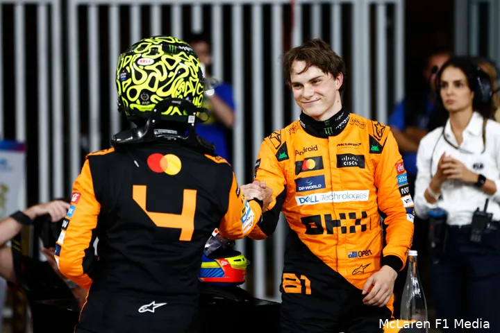 <i>Norris zorgde er wel voor dat McLaren de titel over de streep trok.</i>