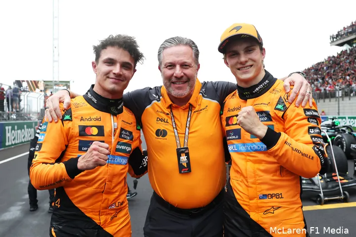 Brown rekent vooral op Ferrari als de grote tegenstander, maar onderschat Mercedes niet.