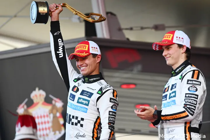<i>Lando Norris won de Grand Prix van Monaco.</i>