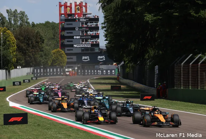 start imola 2025 max verstappen oscar piastri george russell lando norris fernando alonso