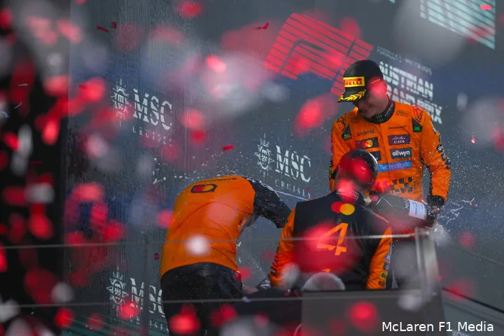 De McLaren-coureurs wisten wederom een dubbel podium te pakken voor het team.