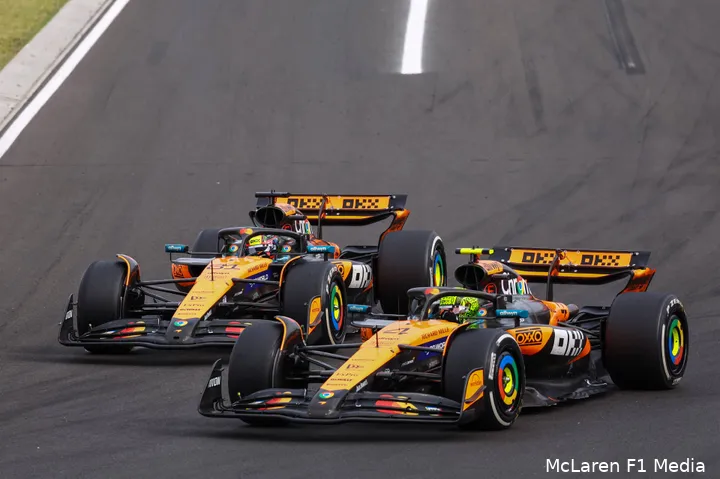 lando-norris-oscar-piastri-zondag-race-mclaren-hongarije
