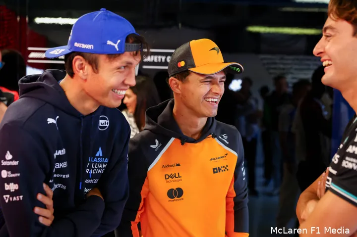 alexander-albon-williams-lando-norris-mclaren-george-russell-mercedes-baku-vrijdag