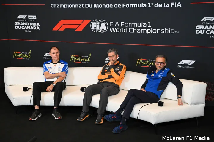 alan-permane-racing-bulls-andrea-stella-mclaren-laurent-mekies-red-bull-canada-vrijdag