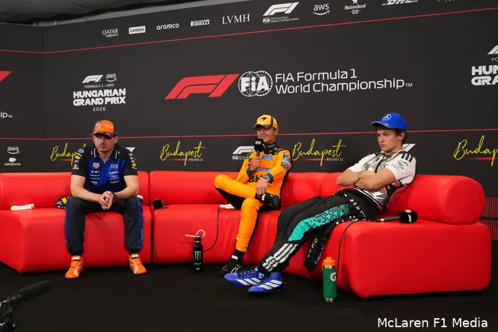 lando-norris-mclaren-gp-hongarije-2026-zondag-andrea-kimi-antonelli-max-verstappen