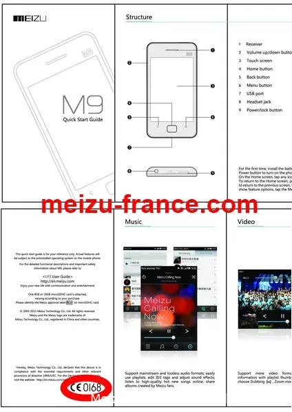 meizu m9 user manual ce