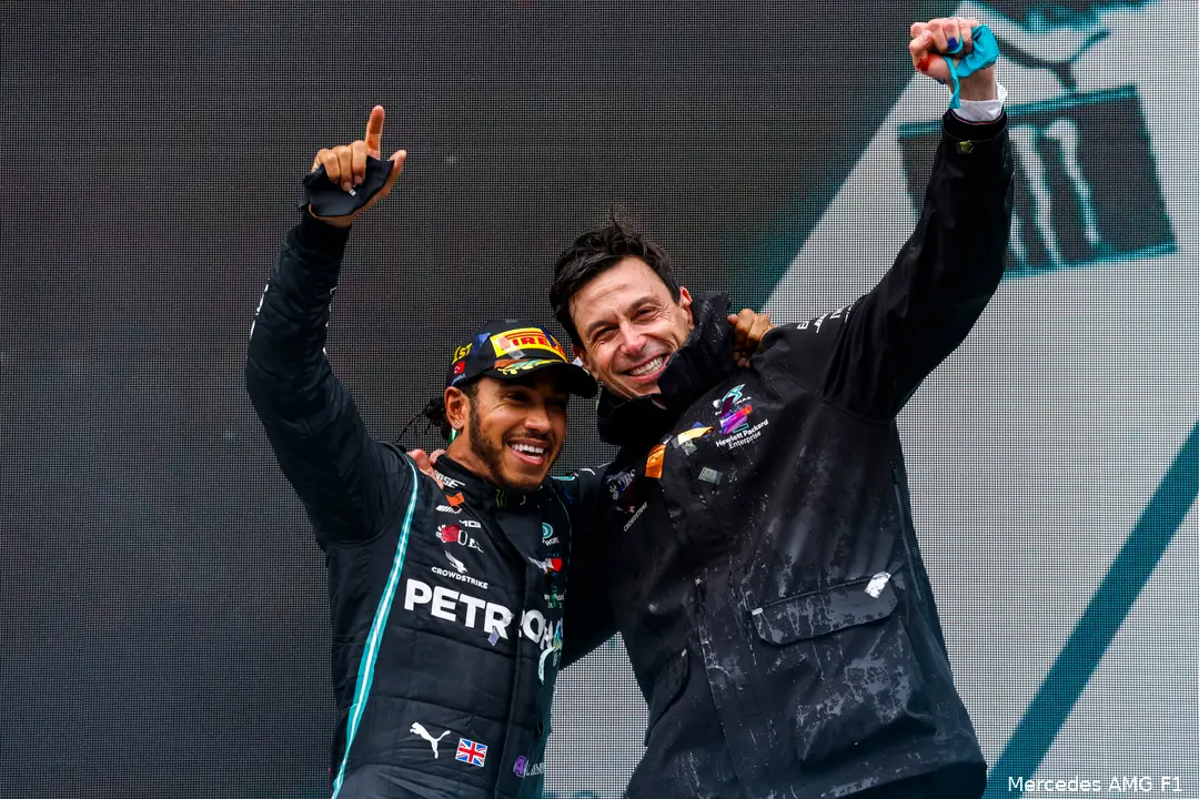 Toto Wolff en Lewis Hamilton&nbsp;