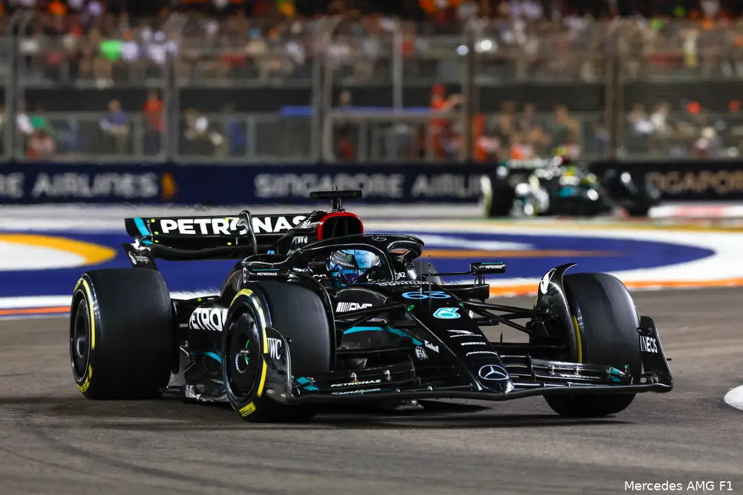Russell in actie in Singapore vorig seizoen.
