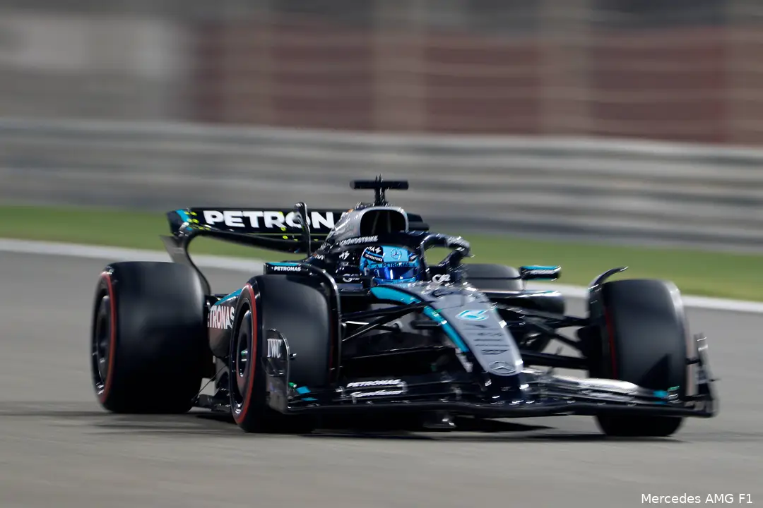 george russell mercedes bahrein 2025 training