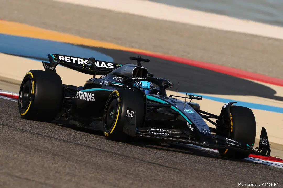 george russell mercedes zaterdag bahrein 2025