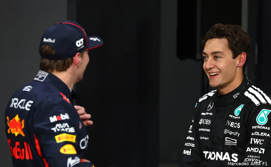 mercedes george russell max verstappen red bull racing gp saoedi arabie 2025 zaterdag