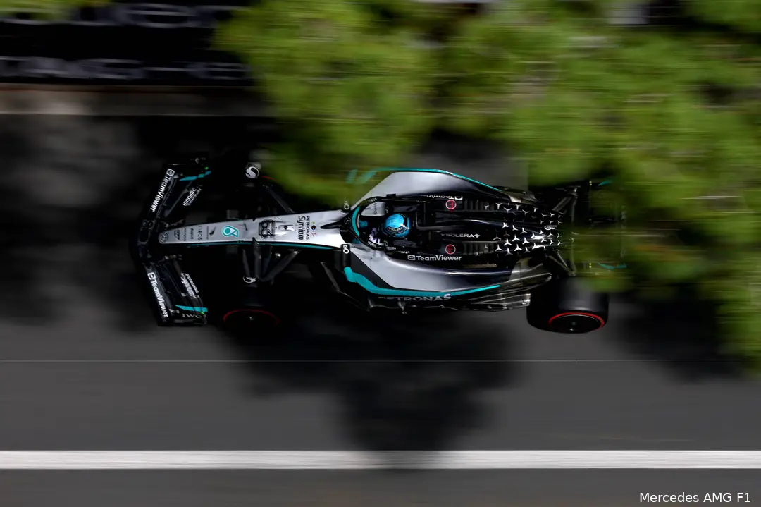 <i>Russell in Monaco.&nbsp;</i>