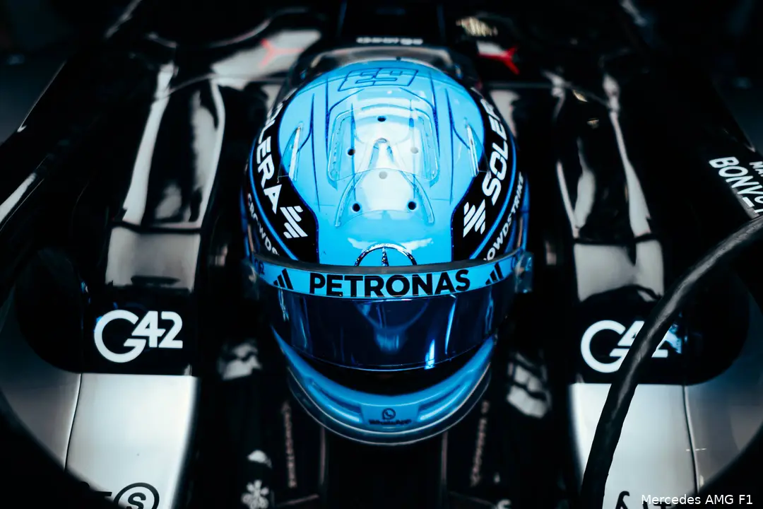 <i>Russell denkt dat Grand Prix interessant gaat worden.</i>