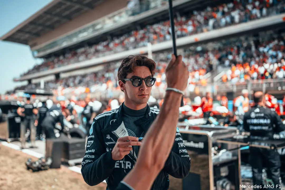 george russell mercedes 2025 spanje zondag
