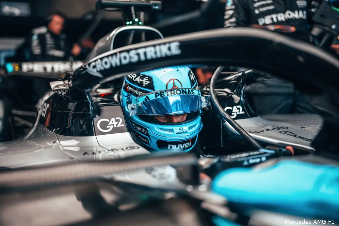 mercedes george russell gp oostenrijk 2025 vrijdag 3