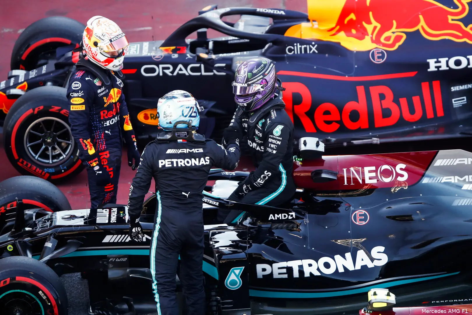 bottas verstappen hamilton spanje 2021