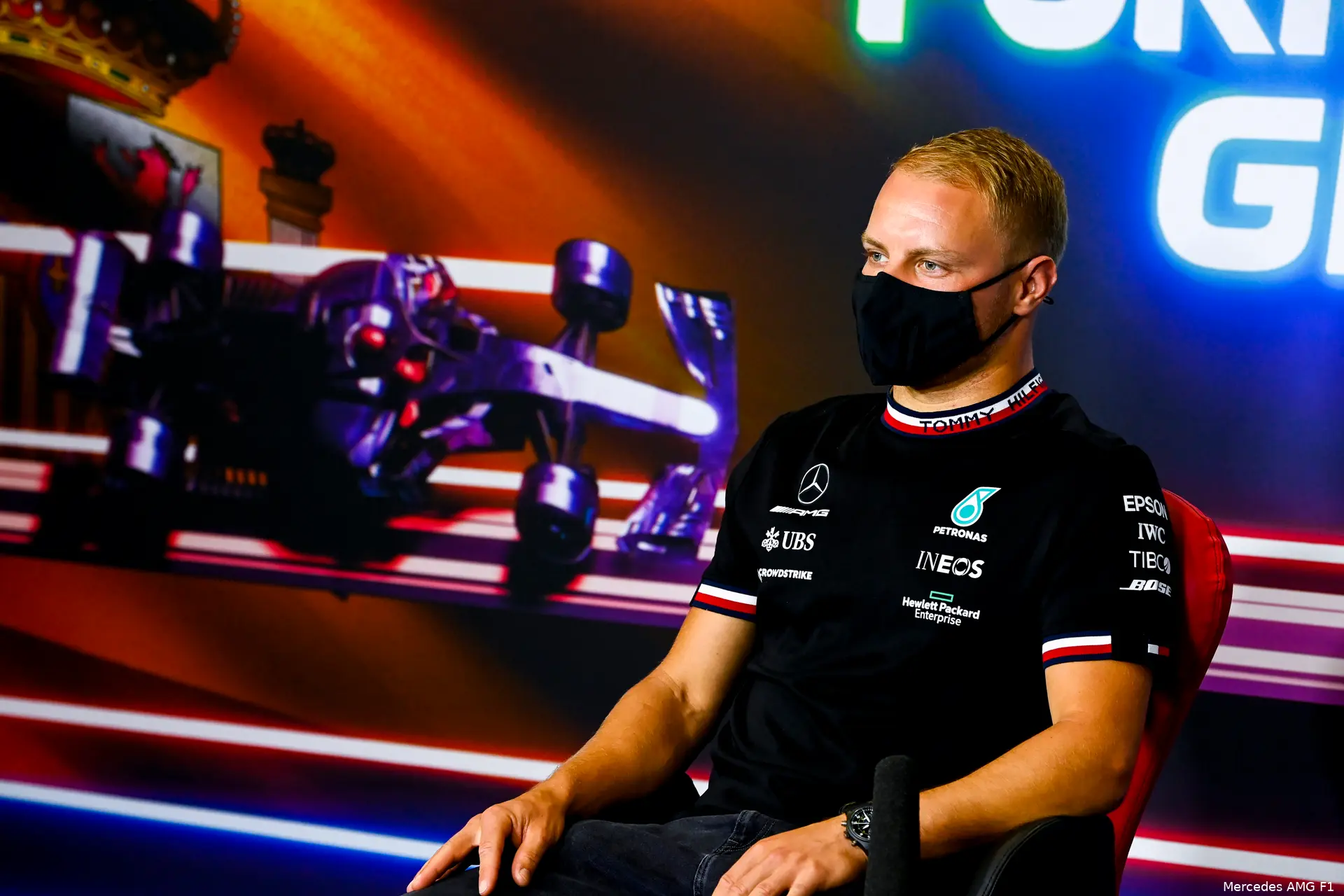 Valtteri Bottas persconferentie Spanje